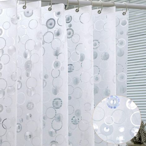 Duschvorhang-einlage Fürs Badezimmer – Wasserdicht Und Strapazierfähig, 3d-duschvorhang Mit Mattierter Noppenstruktur – Inklusive 12 Haken – 180 X 180 Cm