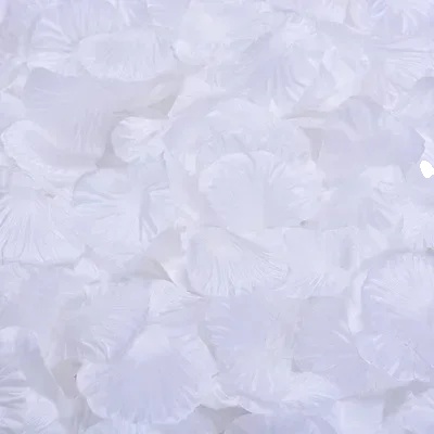 Künstliche Rosenblätter, Seidenstoff, Elegante Atmosphäre, Weiss, 1000pcs