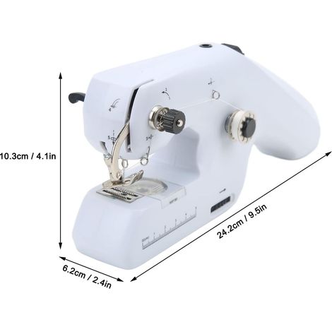 Elektrische Doppelfaden-nähmaschine, Manuelle Nähmaschine Mit Ergonomischem Griff Für Heimwerkerprojekte Und Kleine Alltagsgegenstände