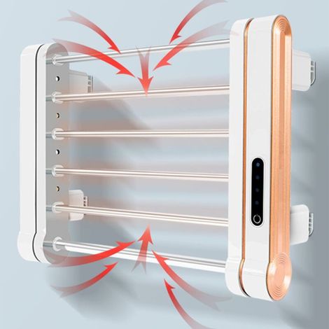 Elektrischer Handtuchhalter Mit 6 Stangen, Intelligentes Und Sicheres Trocknen Für Badezimmer Und Waschküche