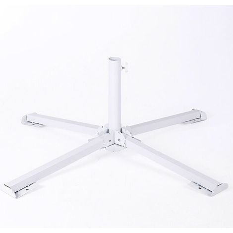 Faltbarer Sonnenschirmständer – Ideal Für Gärten, Terrassen, Cafés Usw. – 1 Set, Weiß