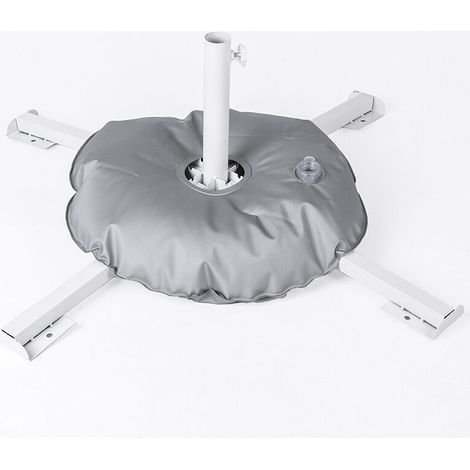Faltbarer Sonnenschirmständer - Ideal Für Gärten, Terrassen, Cafés Usw. - 1 Set, Weiß, Mit Ballasttasche.