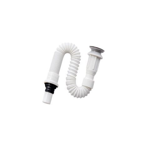 Flexibler Waschbecken-siphon Mit Integriertem Abfluss, G1 1/4"-anschluss, Mit Metallfeder