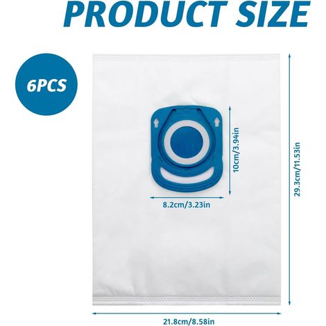Geeignet Für Eine 6er-packung Staubsaugerbeutel – Kompatibel Mit Den Rowenta Hygiene+ Modellen Zr200520, Zr200720 Und Zr200920 – Auch Geeignet Für Die Rowenta Modelle Compact Power, Silence Force 4a,