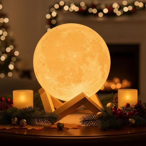 Große Mondlampe – Für Schlafzimmer Und Wohnräume, Wiederaufladbar, Dimmbar Per Knopfdruck – 1 Stück, 6 Cm Durchmesser