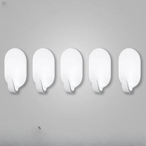 Handtuchhaken – Geeignet Für Verschiedene Glatte Oberflächen Wie Holz, Keramik, Glas Und Metall – Weiß, 5er-set