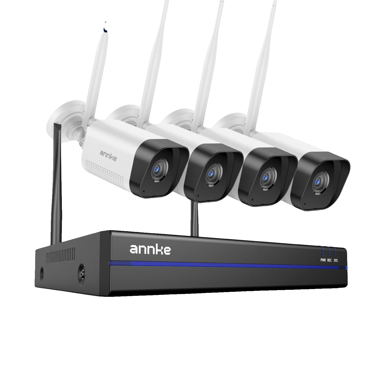 Drahtloses Cctv-sicherheitskamerasystem, 3mp Auflösung, Zwei-wege-audio, 4stück 8mp Kamera, 1t-a