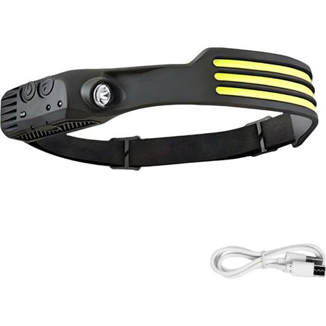 Hochleistungs-usb-stirnlampe – Weißlichtmodell, 3 Leds, Ideal Für Camping, Angeln, Radfahren Und Wandern, 1 Stück