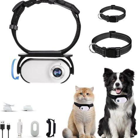Hochwertiges Kabelloses 1080p-kamerahalsband Für Haustiere, Ideal Für Videoaufnahmen. Diskrete Überwachungskamera, Kompatibel Mit Haustierzubehör. Keine W-funktion.