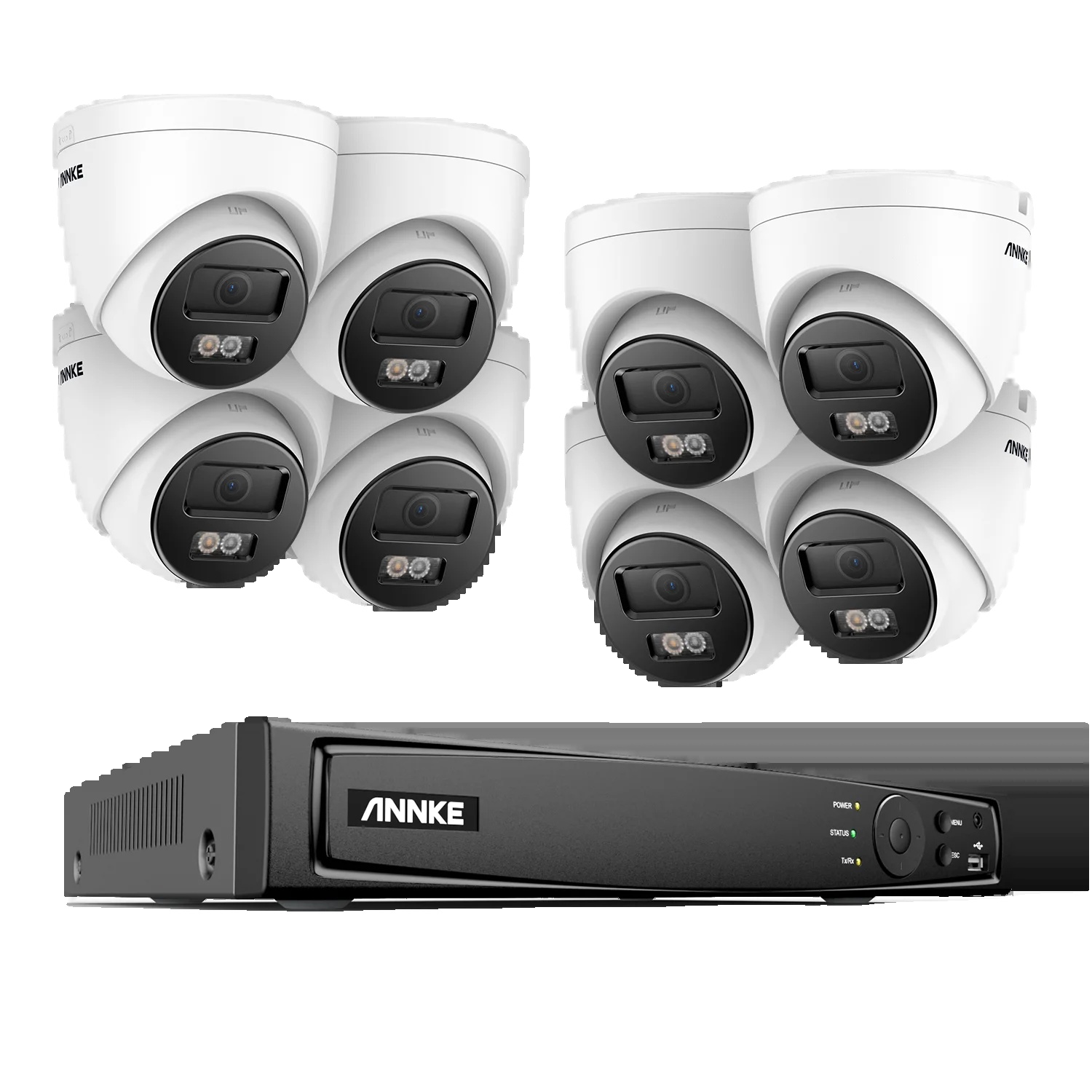 Sicherheitskamerasystem, 4k-auflösung, Intelligente Erkennungstechnologie, 8ch Nvr 8 Stück Kamera-g, Keine-b