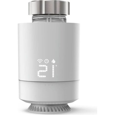 Intelligentes Wlan-thermostatventil Für Heizkörper (für Das Vernetzte Heizsystem 00176592, Kompatibel Mit Alexa Und Google Home, Intelligentes Ventil Für Warmwasserheizkörper) Weiß