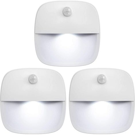 Kabellose Led-leuchten Mit Bewegungsmelder – Batteriebetrieben, Selbstklebend, Weiß – Für Treppen, Flure, Schränke Und Badezimmer