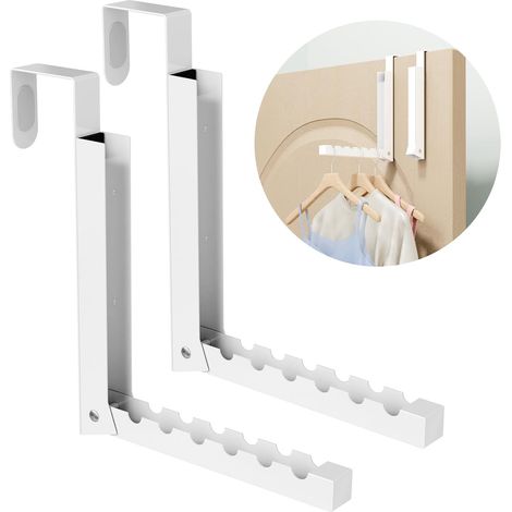 Klappbare Türhaken Für Kleiderbügel – Ideal Für Kleine Räume Im Waschraum – Tragbare Kleiderbügelhaken – 2er-set