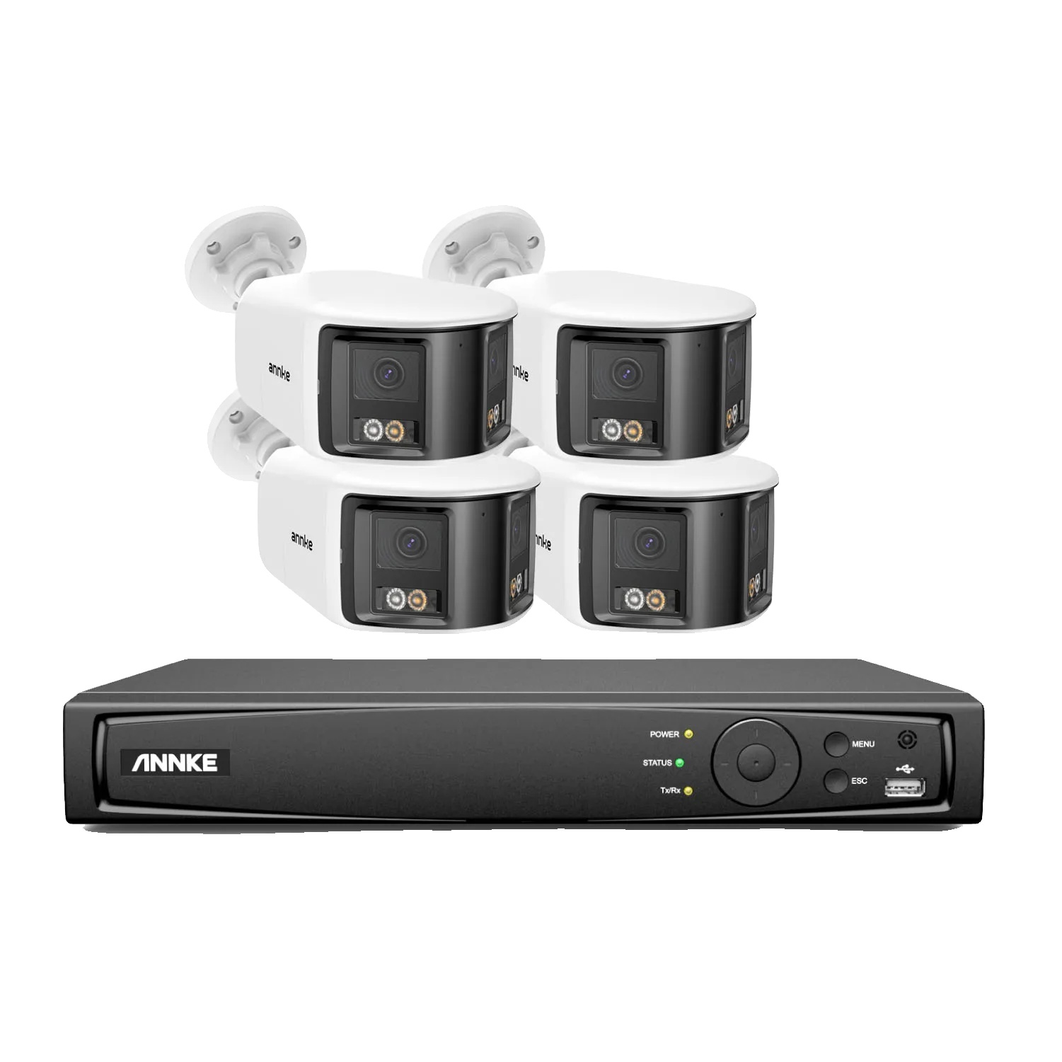 Sicherheitskamerasystem, 4k-auflösung, Panoramaansicht, 8mp 91ev 4stück Kits, 2t