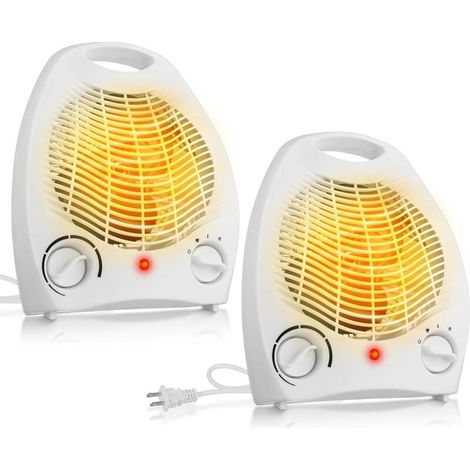 Kleines, Zweiteiliges Zusatzheizgerät, Tragbarer Heizlüfter, Elektrisches Heizgerät Für Den Persönlichen Gebrauch, Thermostatgesteuertes Heizgerät, Weiß