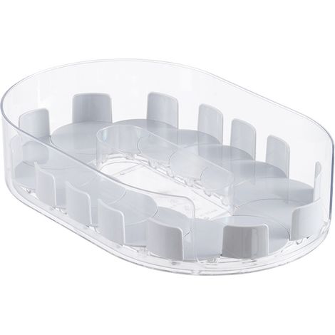 Kühlschrank-aufbewahrungsbox – 360° Drehbarer Getränkehalter, Multifunktionaler Aufbewahrungsbehälter Für Weinflaschen, Soßen Und Gewürze – 33 X 21,5 X 7,3 Cm