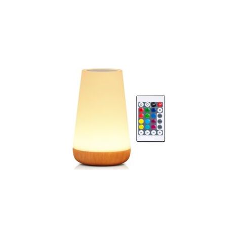 Led-nachtlicht – 1, Nachttischlampe Mit 13 Rgb-farben, 5 Helligkeitsstufen, Timer, Wiederaufladbar – Zuhause