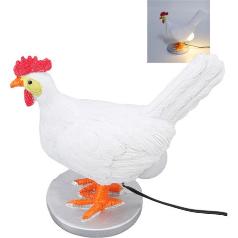 Lampe In Form Eines Hühnereis, 3d-led-nachtlicht In Form Eines Hahns, Realistische Tischlampe Aus Kunstharz, Leuchtende Ostereierlampe, Dekorative Schreibtischlampen