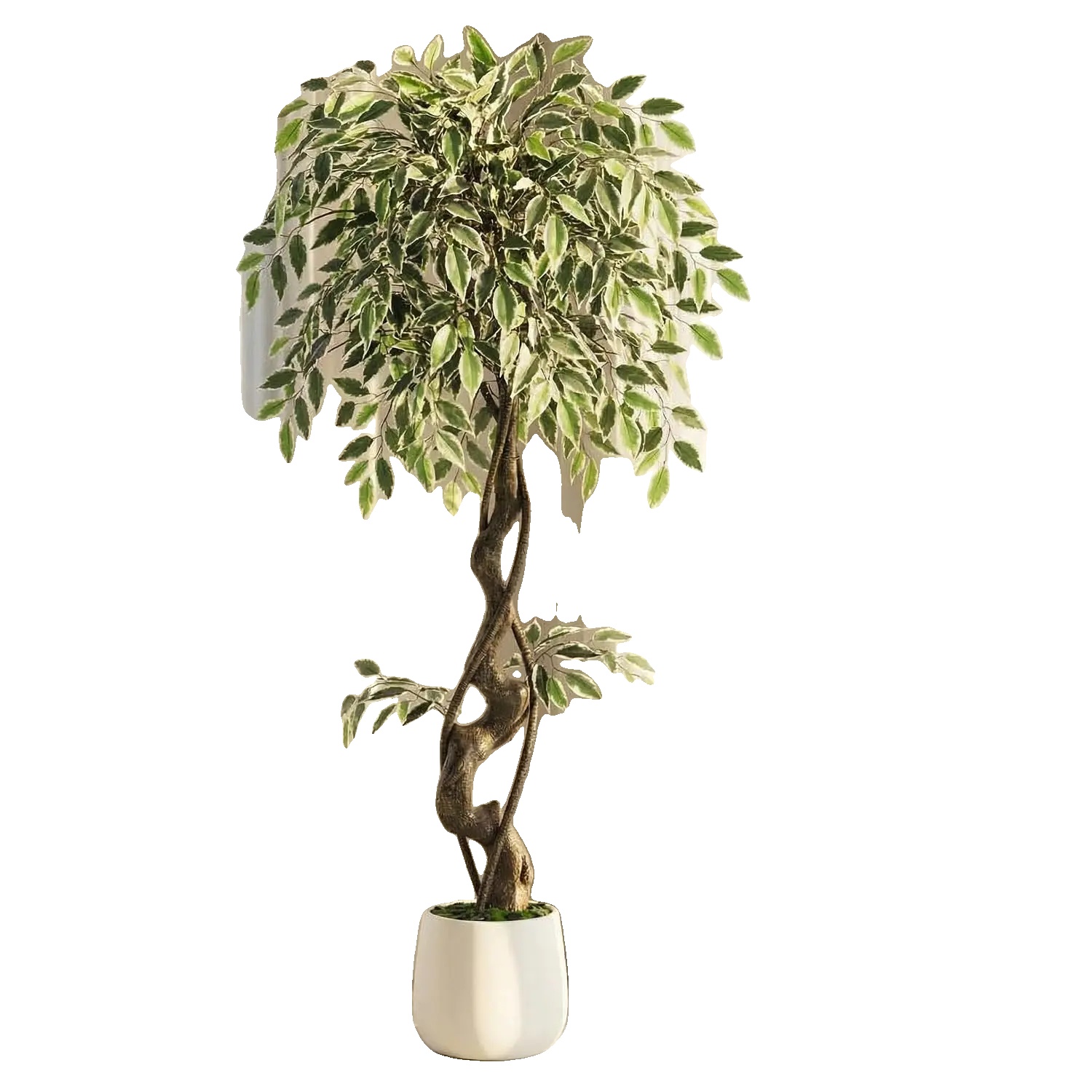 Künstlicher Ficusbaum, Lebensechte Erscheinung, Pflegeleicht, 120cm