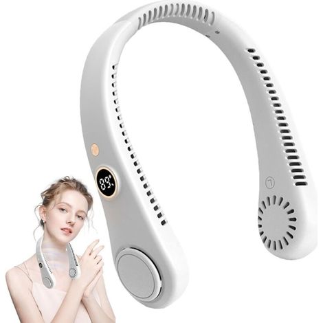 Leiser, Tragbarer Ventilator – Mit Display, 5 Geschwindigkeitsstufen – Sofortige Kühlung – Leicht Zu Transportieren – 1 Stück, Weiß