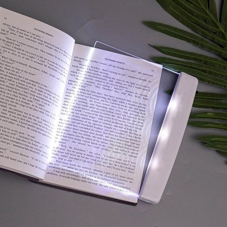 Leselampe Mit Transparentem Panel – Led-leselampe Mit Transparentem Panel – Tischleuchte Mit Transparentem Panel – Kabellose Leselampe – Weiß