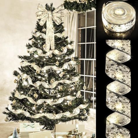 Lichterkette Für Den Weihnachtsbaum – 8 Beleuchtungsmodi Zur Stimmungsvollen Beleuchtung Ihres Baumes – 5 Cm X 10 M, Weißes Licht, Usb-anschluss