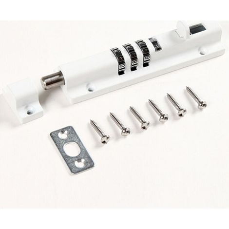 Mechanisches Torschloss Mit Zahlenschloss – Keine Schlüssel Mehr Nötig – Ideal Für Tore, Schuppen, Abstellräume Und Türen (weiß). Debuns