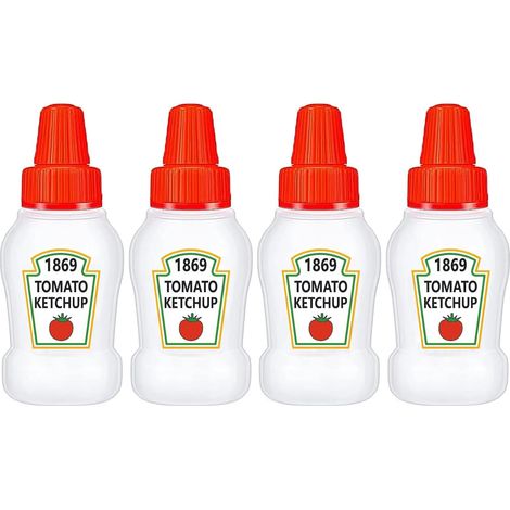Mini-ketchupflaschen Für Lunchboxen, 30-ml-quetschflaschen Für Gewürze, Leere Plastikbehälter Für Salatdressings, Quetschflaschen Mit Ketchup Für Soßen Und