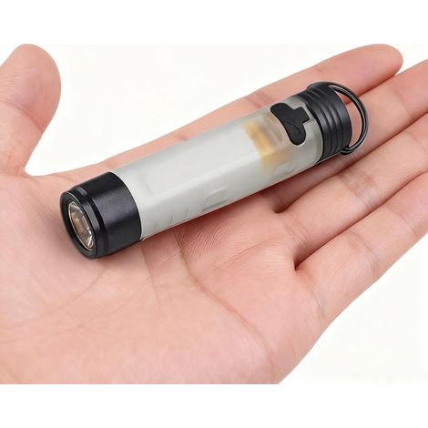 Mini-led-taschenlampe Mit Magnethaken, Wiederaufladbar Und Tragbar, Ideal Für Camping, Wandern Und Notfallreisen (1, Weiß)