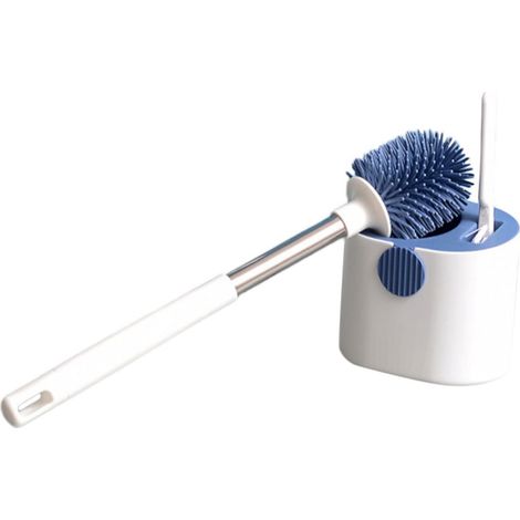 Multifunktionale Badreinigungsbürste Mit Robusten Bürstenköpfen Und Langem Griff, Ein Praktisches Zubehör Für Toilette Und Haushalt.