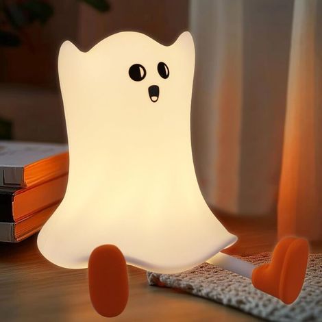 Nachtlicht Aus Silikon Mit Cartoon-motiv – Ideal Für Camping, Schlafzimmer, Studentenwohnheime Usw. – 1 Stück, Geist