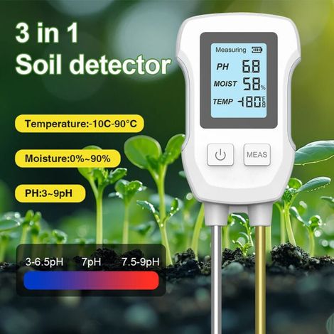 Neues Multifunktionales Digitales Messgerät Zur Bodenanalyse: Ph-wert, Temperatur Und Feuchtigkeit – Für Obstplantagen Und Topfpflanzen Von Deng Alovez
