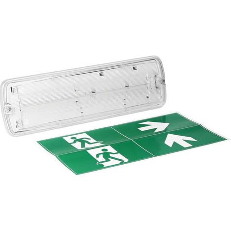 Notleuchte Mit Led-funktion Und Automatischer Aktivierung Für 3 Stunden Nach Stromausfall, 2,7 W Sicherheits-evakuierungsleuchte, 6000 K, Schutzart Ip65