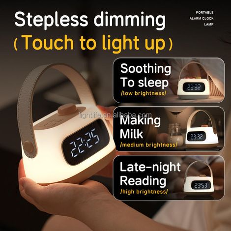 Notlaterne Für Den Fall Eines Stromausfalls, Tragbares Und Wiederaufladbares Nachtlicht Fürs Kinderzimmer Mit Dimmer Und Uhr, Led-campinglaterne, Notbeleuchtung, Hängelampe Und