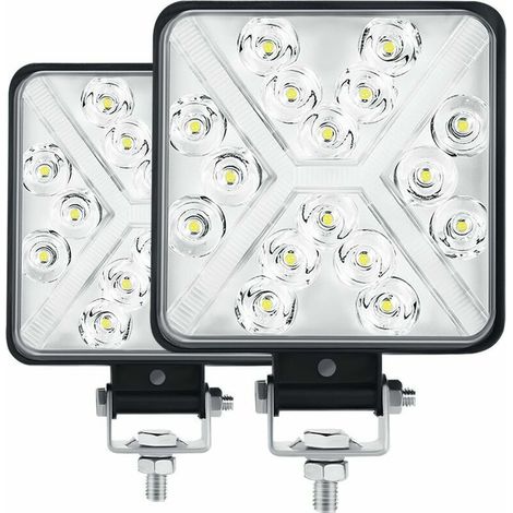 Paar 4"-led-traktor-arbeitsscheinwerfer, 300 W, 12.000 Lm, 6.000 K, Ip67, 4x4-led-zusatzscheinwerfer, Quadratische 8d-linse, Extrem Hohe Helligkeit Für Traktor, Suv, Lkw, Garage, Garten, Von Debuns