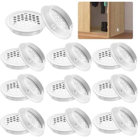 Packung Mit 20 Runden Lüftungsgittern Aus Edelstahl, 29 Mm Durchmesser, Geeignet Für Möbel, Küchen, Schränke Und Kleiderschränke