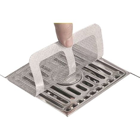 Packung Mit 50 Selbstklebenden Einweg-haarfängern Für Duschabflüsse, Verstopfungsschutzfilter, Ideal Für Bad, Waschbecken, Küche Und Badewanne, 12 X 12 Cm