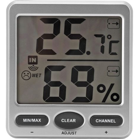 Raumthermometer Mit Großem Display, Komfortstufenanzeige, 24-stunden-aufzeichnung, Hochpräziser Feuchtigkeitssensor Für Den Innen- Und Außenbereich Von Debuns