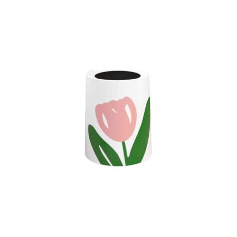Runder Abfalleimer In Tulpenform – Klein – Modernes, Dekoratives Design Für Badezimmer, Schlafzimmer Oder Büro
