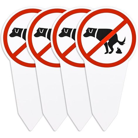 Schild „hundekot Verboten“ – 4 Schilder – Schilder „hundekot Verboten“ – Hundewiese – Hundeschild