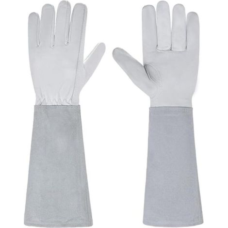 Schnitt- Und Durchstichfeste Gartenhandschuhe (größe M, Weiß)