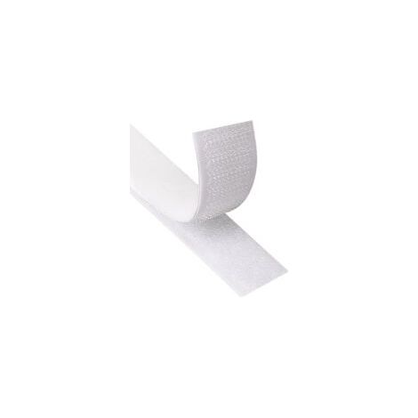 Selbstklebendes Klettband, Weiß, 2 Cm Breit, Klettverschluss, Je 25 M