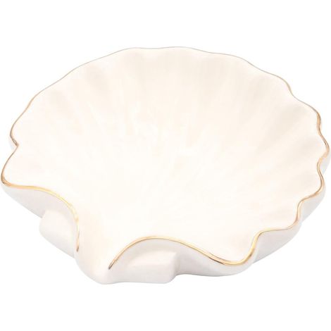 Selbstreinigende Seifenschale Aus Keramik In Wasserfallform, Muscheldesign, Ideal Für Badezimmer Und Dusche.