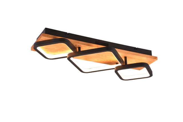 Trio Leuchten Led Deckenleuchte Rama 32w Schwarz Metall, Warmweiß Deckenlampen & Kronleuchter