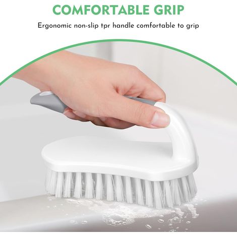 Set Mit 2 Robusten Scheuerbürsten Mit Steifen Borsten – Reinigungsbürste Für Bad, Küche, Dusche Und Teppiche