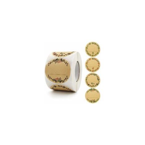 Set Mit 2 Selbstklebenden Etiketten (5 Cm) Für Marmeladengläser, Ideal Zum Kochen, Für Gewürze, Zum Backen Und Zum Dekorieren Von Geschenktüten.