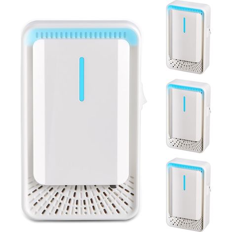 Set Mit 4 Luftreinigern Mit Negativ-ionen Für Zuhause – Mini-luftreiniger Zum Einstecken, Tragbar Und Leise, Zur Beseitigung Von Hausstaubmilben – Ideal Für Schlafzimmer, Büro, Küche Und Wohnzimmer