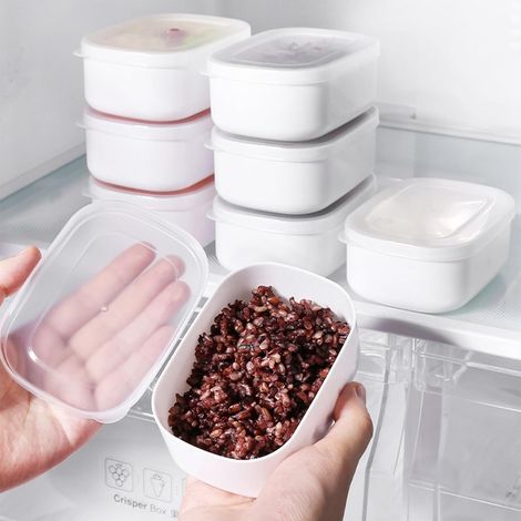 Set Mit 6 Kleinen Gefrierboxen Aus Kunststoff Mit Deckel, Bpa-frei, Ideal Zur Aufbewahrung Von Lebensmitteln.