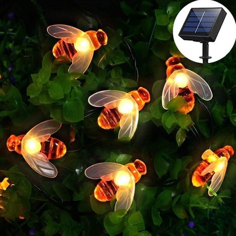 Solarbetriebene Lichterkette Für Den Garten – 6,5 M – 8 Modi – Wasserdicht – Für Zäune, Rasenflächen, Terrassen, Weihnachten, Partys (warmweiß)