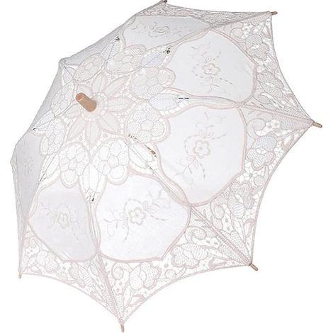 Sonnenschirm Aus Spitze – Hochzeitsdekoration – Festliches Accessoire – Exquisite Verarbeitung – 60 Cm Durchmesser – Weiß